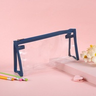 Kotak Pensil Transparan Multifungsi Minimalis  Tempat Pensil Bening Kapasitas Besar Tas Penyimpanan 