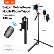 MIXIO A81P 180CM Tripod Tongsis Powerbank Bluetooth LED Selfie Stick