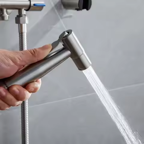 Hand Protable Toilet Bidet Sprayer Gun Holder Stainless Steel Handheld Bidet Faucet Home Bathroom Sh
