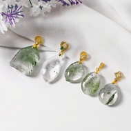 頂級淨體 綠幽靈水晶 金字塔 心輪 招財 事業 墜 項鍊 單品 禮物