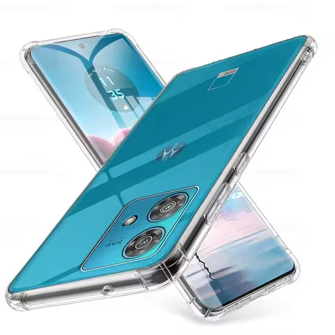 Clear Camera Protection Case For Motorola Edge 40 Neo Soft TPU Silicone Shockproof Back Cover Moto E