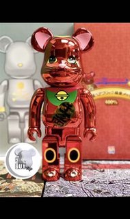 巜 MEDICOM TOY BE@RBRICK 招財貓千萬両 梅金發光 400% 》