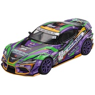 MINI GT 1/64 Toyota GR Supra KUHL 2021 D1GP Evangelion Racing Diecast Collectible (MGT00951-BL)