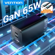 Vention 65W Charger หัวชาร์จเร็ว GaN Charger 65W หัวชาร์จไอโฟน USB PD USB plug สำหรับ samsung Xiaomi Huawei vivo iphone 15 14 pro iPad Pro Macbook Pro หัวชาร์จ type c fast charger adapter อแดปเตอร์ชาร์จ