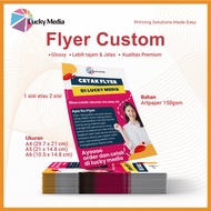 Print Flyer Brochure Pamflet Custom A4 A5 A6 1 Side 2 Sides 100pcs Print Art Carton A3+