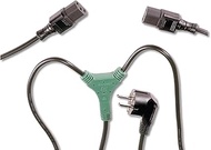 ASSMANN Mains Connection, IEC Version, CEE 7/7 (Type F) to 2x C13, Male/Female/Female, H05VV-F3G, 1.