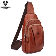 ❤Free Shipping❤Hummer Paul European American Men's Shoulder Bag First Layer Cowhide Messenger Bag Me
