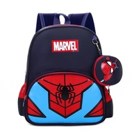 TOYSSAFARI 32cm Free Pouch Mxrv#l Cartoon Captain Irxnman Spxderman Princess Backpack School Bag Tra
