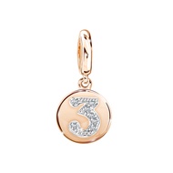 PRIMA จี้เพชรรูปตัวเลข 3 Lucky Number Collection ตัวเรือน 9K สี RG 991P0054-01