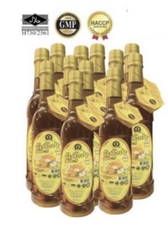 น้ำผึ้งป่าเดือนห้าขวดพลาสติก ตรา tai honey queen 1000g 12ขวด