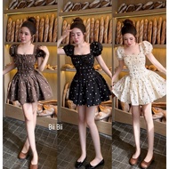 Short bustier polka dot dress (designer product)