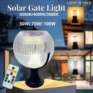 SOLAR LED GLOBE GATE LIGHT Lampu pagar solar LED Solar Garden Light Lampu Tiang Pagar Outdoor Waterp
