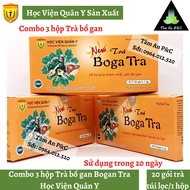 (Combo of 3 boxes) Bogan Tra liver tonic tea from Military Medical Academy - Helps clear heat, detox
