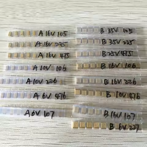 15Values SMD Tantalum capacitor assortment kit 1uf-220uf A/B Case Tantalum capacitor set 1UF 2.2UF 4