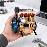 MELEN Car Engine Model, Resin 8 Cylinder 8 Cylinder Engine Model, Decorative 3.94in Miniature Model 