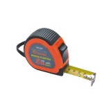 Asaki AK-385 C2-5m steel leaf tape measure (Black mixed with orange)