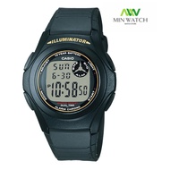 นาฬิกา รุ่น CASIO นาฬิกาข้อมือผู้ชาย สายหนัง รุ่น F-200W-9A - Black จากร้าน MIN WATCH