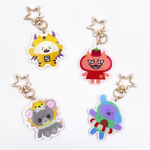 Jimmysea Perthchimon Forcebook Geminifourth Cosplay Key Chain Pendant Keyring Bag Keychain Jewelry A