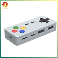 [hzsdakjjh.] 4 in 1 Type-C USB 2.0 HUB with 2 Type C Port GamePad Design Connector