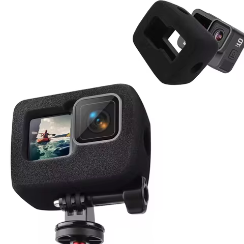 Windshield Wind Noise Reduction Sponge Foam Case For GoPro HERO 12 10 9 Cover Housing For Gopro Hero