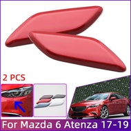 2Pcs Car Front Bumper Headlight Washer Spray Nozzle Cover Cap For Mazda 6 Atenza 2017 2018 2019 Head