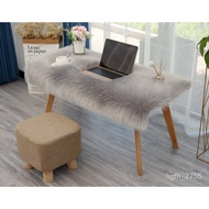 QM Wool-like Tablecloth Bedroom Bedside Table Plush Mat Dining Tablecloth Desk Pad Coffee Table Cloth Chair Cushion Boo