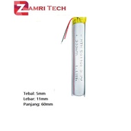 3.7v 501160 300mAh can use 581160 501060  601060  lithium polymer lipo Rechargeable battery