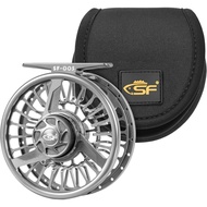 SF Premium SF005 Fly Fishing Reel Aluminium Gred Pesawat 3/4/5, 5/6/7, 7/8/9 WT Sarung Reel Bebas Se