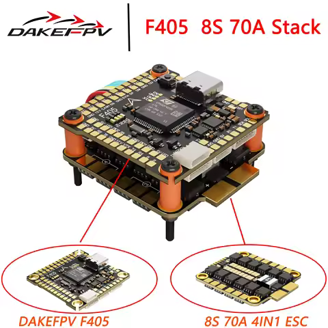 DAKEFPV F405 V3 Flight Control FC 3-8S 60A 70A ESC F405 STACK 30.5x30.5mm ICM42688 Gyro For Remote C