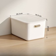 Citylong Large Capacity Plastic Storage Box with Lid Stacking Home Use Miscellaneous Items Organizer