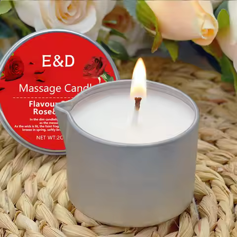 1pc Rose scented Home Body Oil aromatherapy Candle,Massage Oil Candle /2oz Massage Oil Candle forPur
