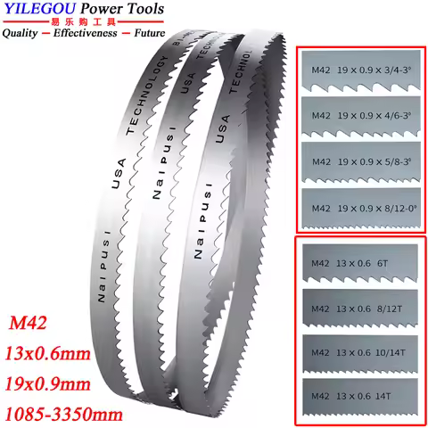1140 1735 1826 2240 2750mm M42 Bi-Metal Band Saw Blade 13 19mm Bimetal Bandsaw Blade Cutting Hardwoo