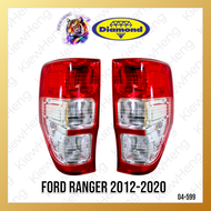 ไฟท้าย for Ford Ranger 2012-2020 ฟอร์ด เรนเจอร์ เสื้อไฟท้าย ตราเพชร Diamond