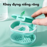 Braces cleaning tray set with mirror, braces box to protect SPT braces