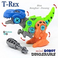 Mainan DIY Robot Dinosaurus bongkar pasang mainan anak dinosaurus free obeng