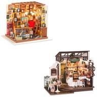 Rowood DIY Miniature House Kits for Adults, Sam's Study Bundle NO.17 Cafe,Craft Kits for Adults, Hom