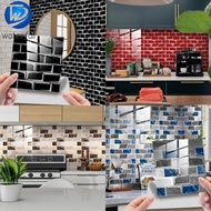 Clearance price 10pcs Tile Stickers Brick Pattern Self-adhesive Tile Film Wall Sticker 20 X 20cm For Bathroom