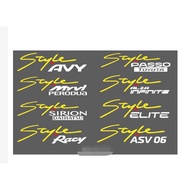 STICKER STYLE BY SIRION / MYVI / PASSO / RACY / AVY / ALZA CERMIN DEPAN