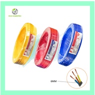 MEGA 6.0MM Pvc Cable (red/yellow/blue)