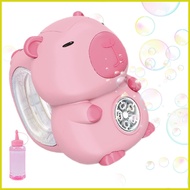 Electric Bubble Machine Cute Electric Bubble Blower Maker With Light And Music Portable Bubble Machi