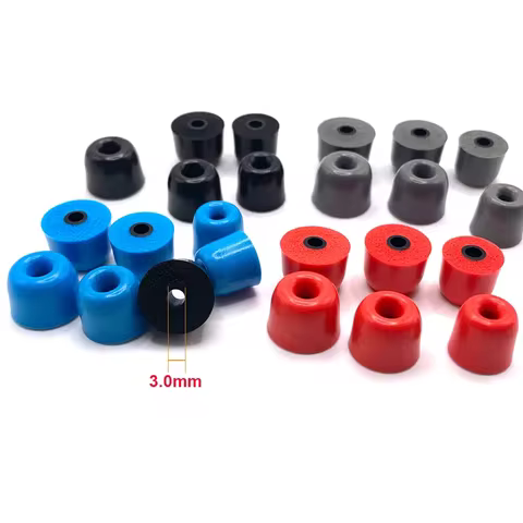3Pairs Memory Foam Eartips T100 3.0mm L M S Sizes for Shure SE215 Earbuds Upgrade In-ear Tips Replac