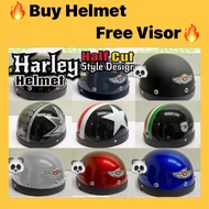 BUY 1 HELMET FREE 1 VISOR MHR III Steng Kura Kura Half Cut Helmet MHR Design Helmet TOPI KELEDAR MHR helmet MHR 3