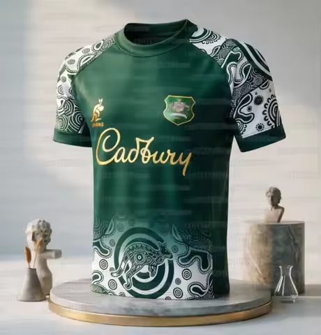 Australia Rugby Jersey Breathable Training Football Shirt Kangaroos Wallabies Retro Short Sleeve Uni