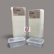 (50sets) Rectangular Disposable Plastic Food Container A750 A1000 / Bekas Plastik Makanan PP Durian 