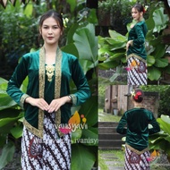 Kebaya Cantik / Model Amora - Warna Hijau Botol