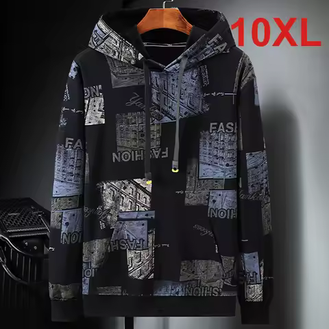 2020 Autumn Hoodies Men 10XL Sweatshirts Big Size Hoodie Streetwear Fashion Plus Size 9XL 10XL Tops