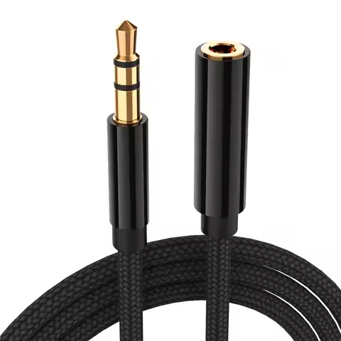 5m 16Ft Headphone Extension Cable 3.5mm Jack Male to Female AUX Cable M/F Audio Stereo Extender Cord
