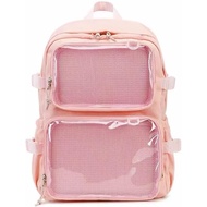 Kawaii Backpack Cute Ita Bag Large School Pink Ita Backpack for Pin Display Women Girl (Pink)
