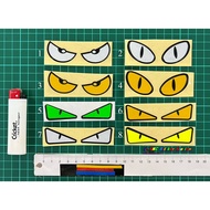 Fendi Eye / Monster Eye / Devil Eye Sticker Cutting Overlapping Reflective & Florescent Colour eyes 
