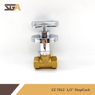 CZ 7012 1/2" Full Turn Copper Brass FLANGE STOPCOCK / CONCEALED STOPCOCK / SHOWER STOPCOCK